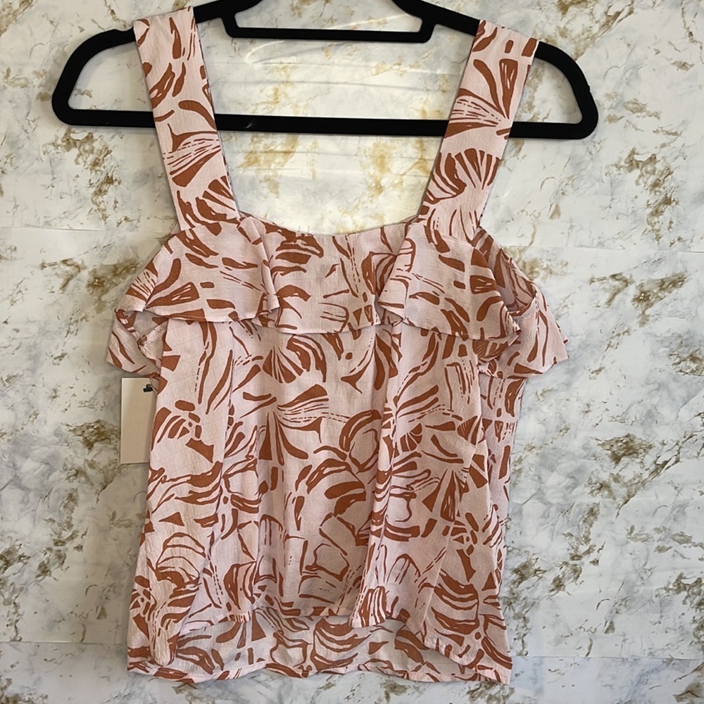 Nine West Ruffle Wide Strap Tank l SIZE XS - Picture 4 of 8
